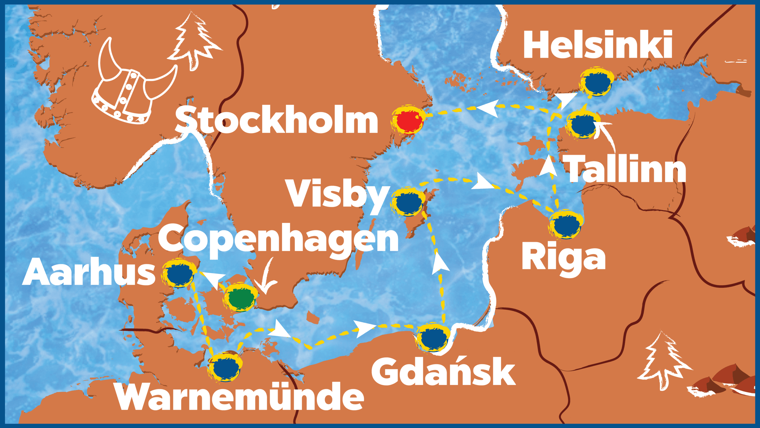 Copenhagen to Stockholm Cruise map