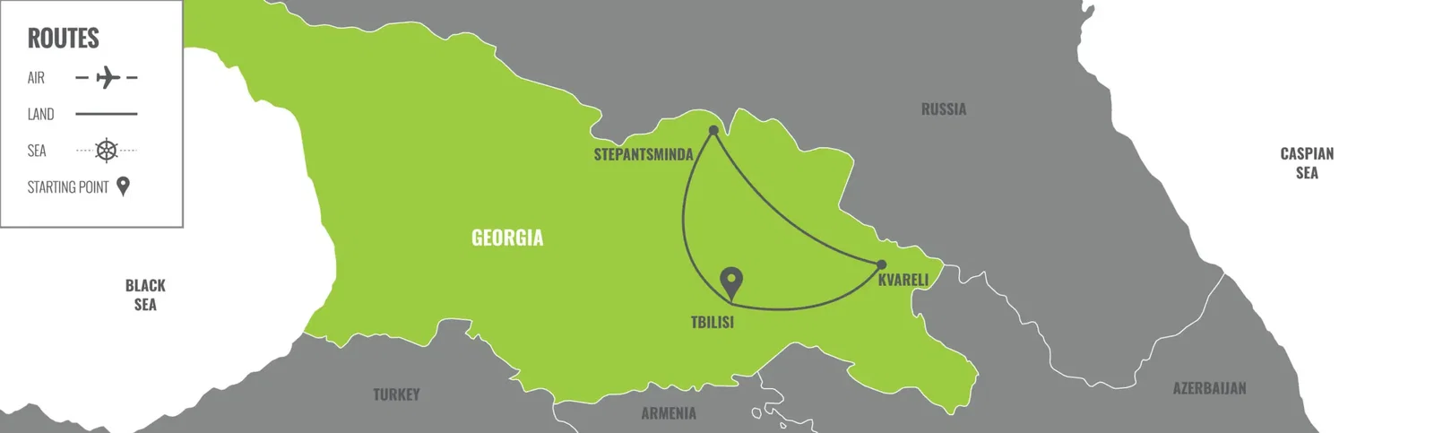Georgia: Crossroads of Empires  map