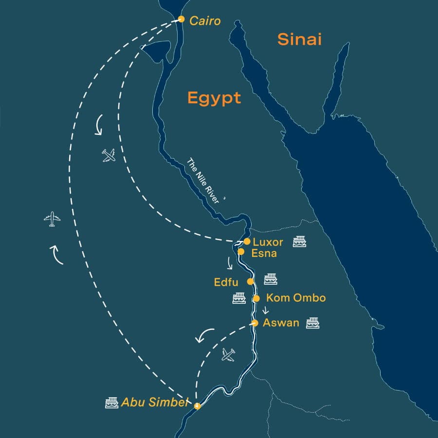 Trésors d'Égypte map
