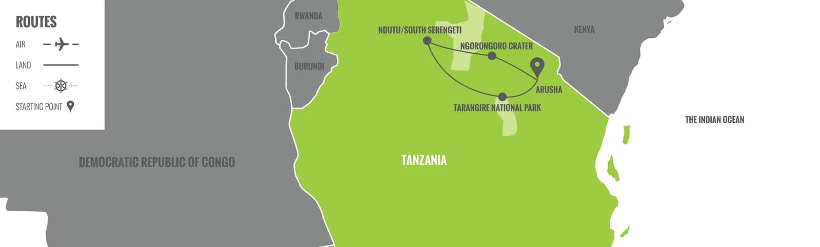 Tanzanie : Safari Gay dans le Serengeti map