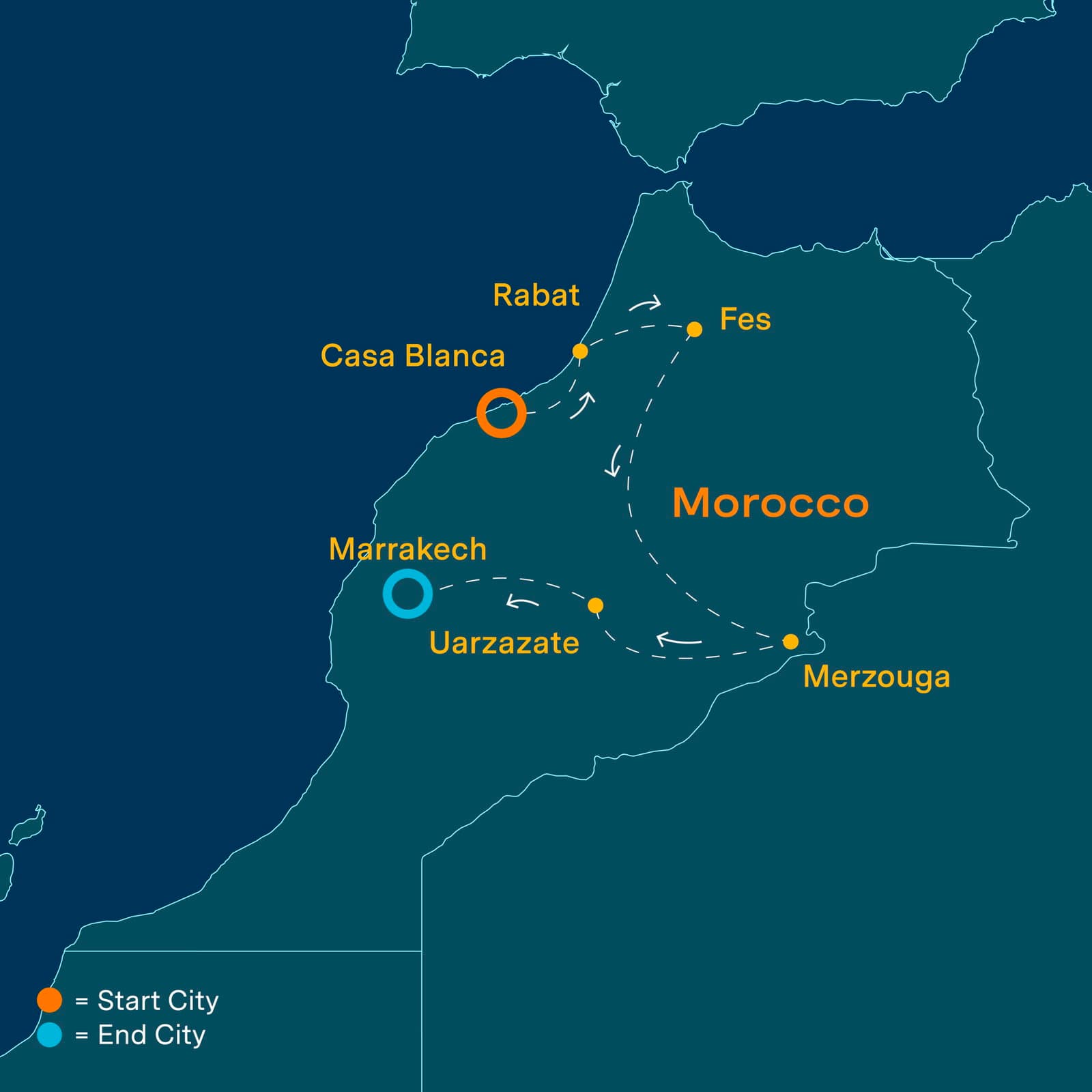Splendeurs du Maroc map