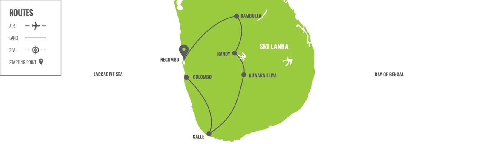 Sri Lanka: Isle of Serendipity (Copy) map