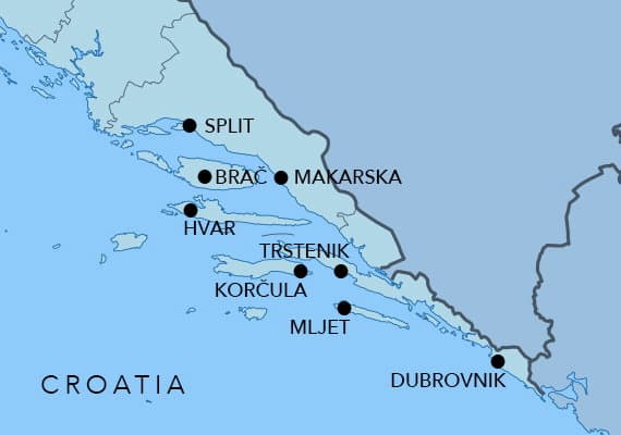 Croatie Gay 2026 map