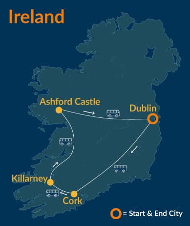Légendes d'Irlande map