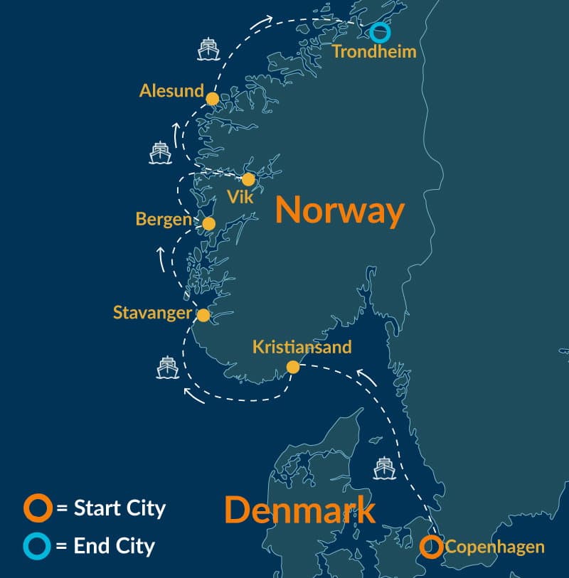 Majestic Fjords of Norway map