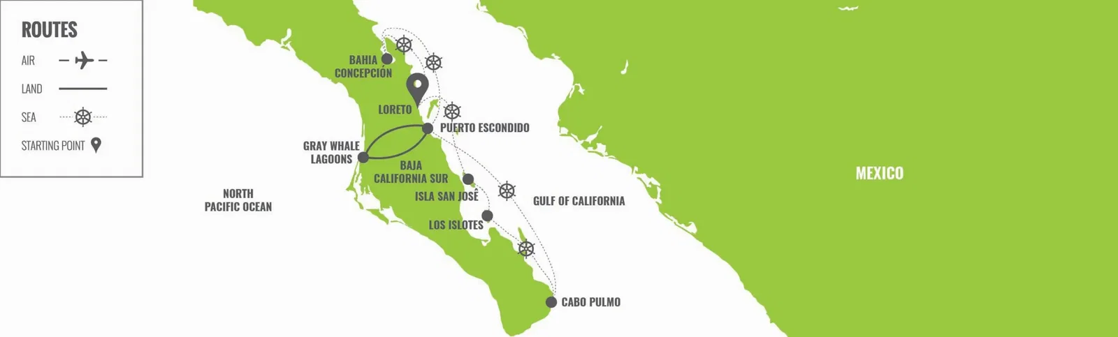 Baja California: Gay Cruise & Expedition map