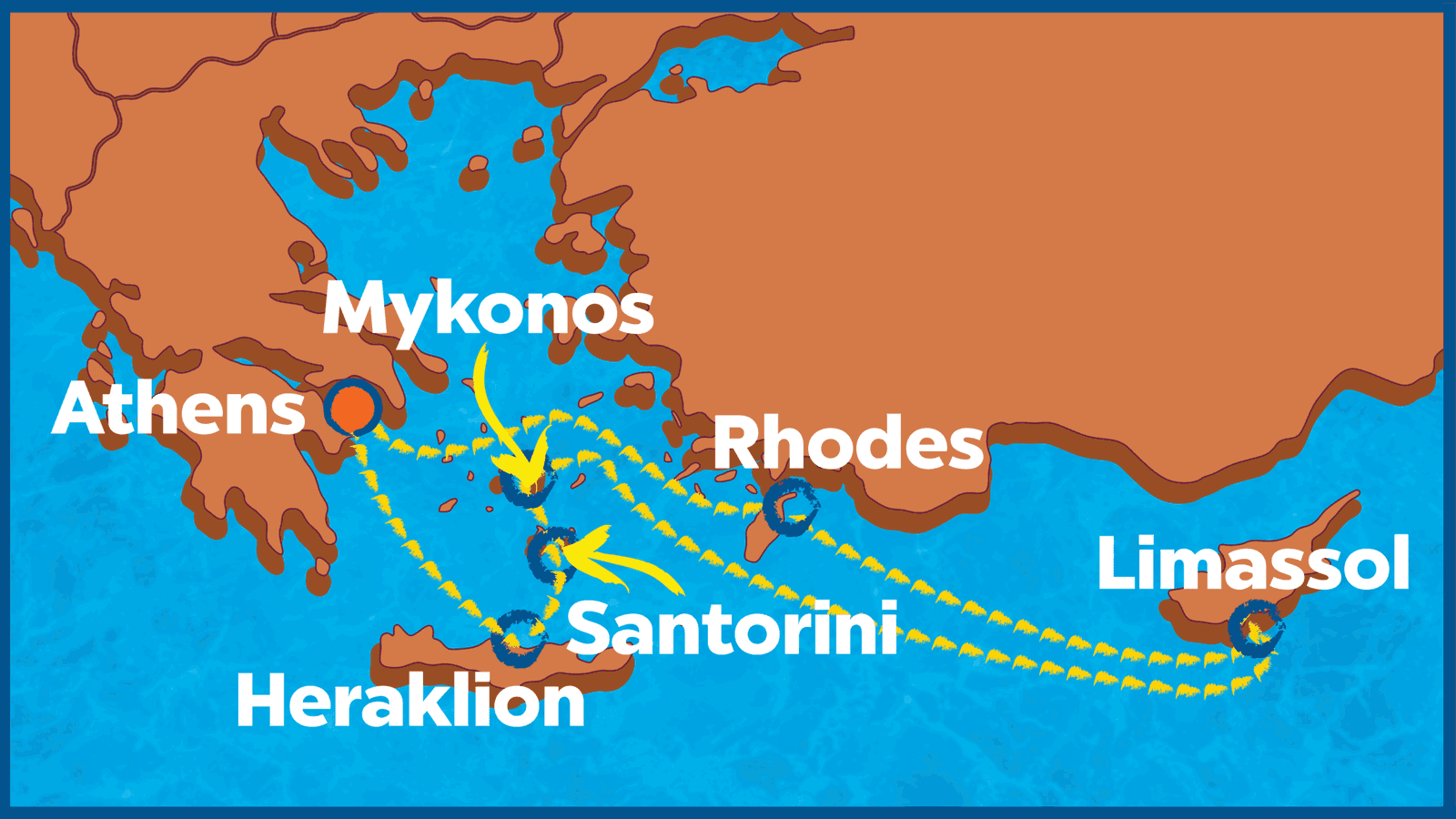 Legendary Greek Isles Cruise map