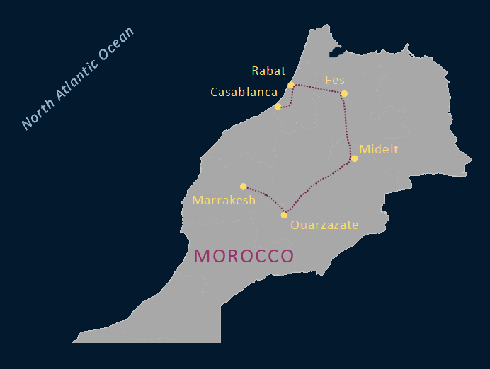 2028 Morocco and the Sahara map